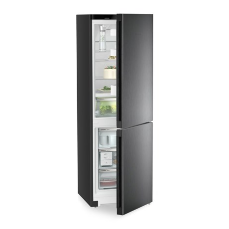 Combina frigorifica Liebherr CBNbda 5223 Plus, NoFrost, BioFresh, 60 cm, 360 l, EasyTwist-Ice, Display tactil, Clasa A, BlackSteel